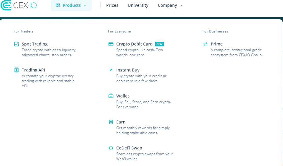 cex.io products